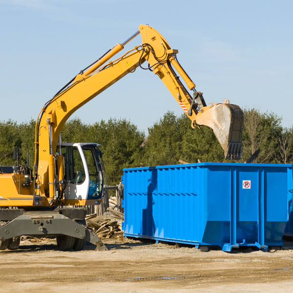 what size residential dumpster rentals are available in Worthville